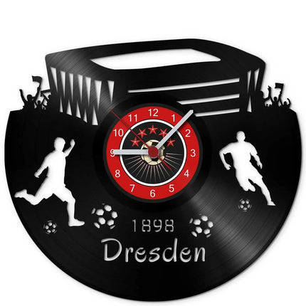 SEO. Fussball Wanduhr aus Vinyl Vereinsliebe Dresden - Linkreich