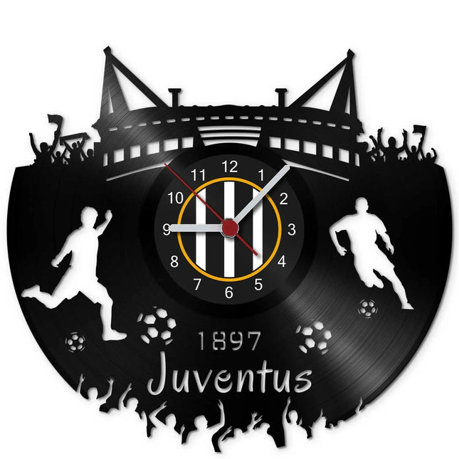 SEO. Fussball Wanduhr aus Vinyl Vereinsliebe Juventus - Linkreich