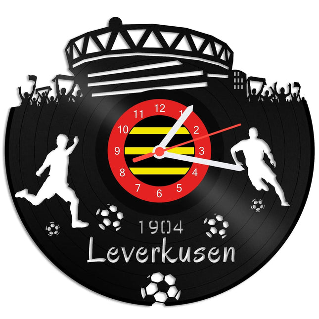 SEO. Fussball Wanduhr aus Vinyl Vereinsliebe Leverkusen - Linkreich