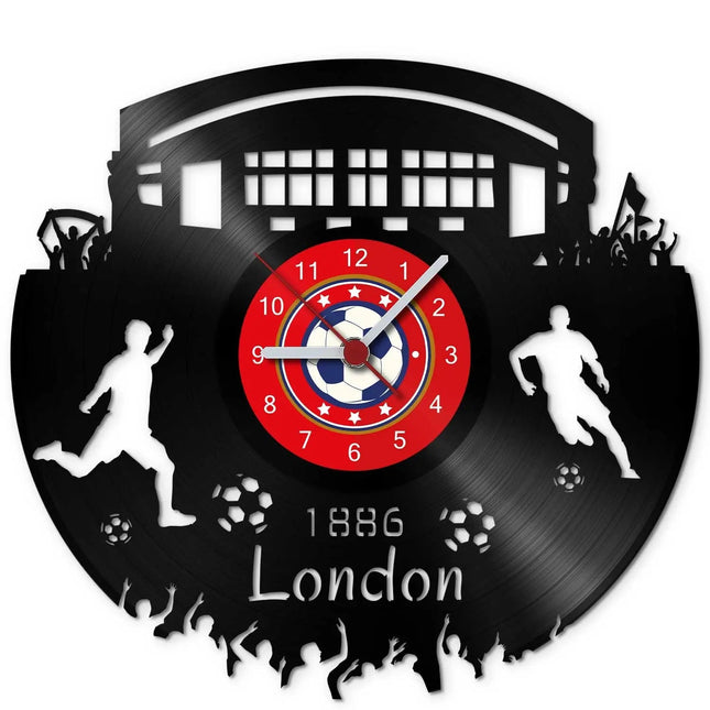 SEO. Fussball Wanduhr aus Vinyl Vereinsliebe London - Linkreich