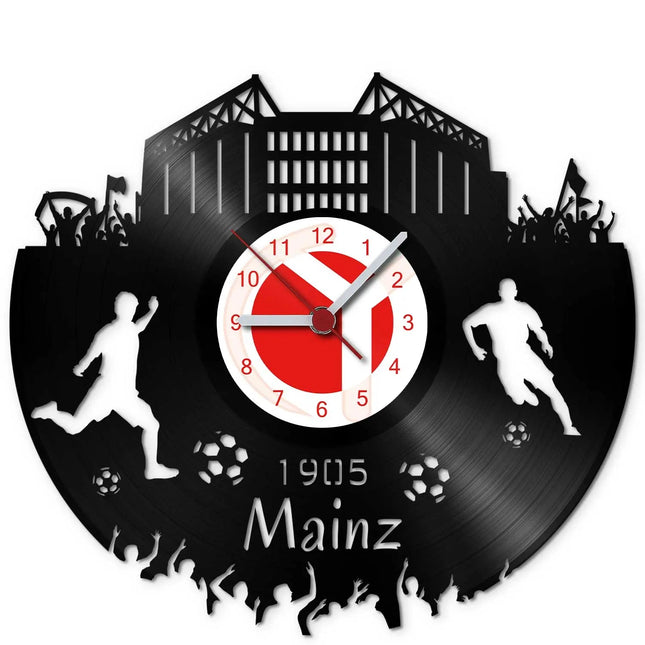 SEO. Fussball Wanduhr aus Vinyl Vereinsliebe Mainz - Linkreich