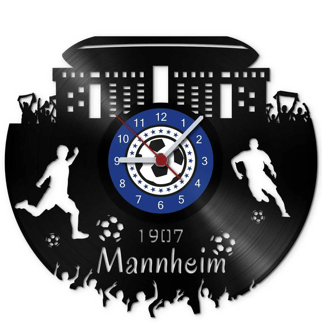 SEO. Fussball Wanduhr aus Vinyl Vereinsliebe Mannheim - Linkreich