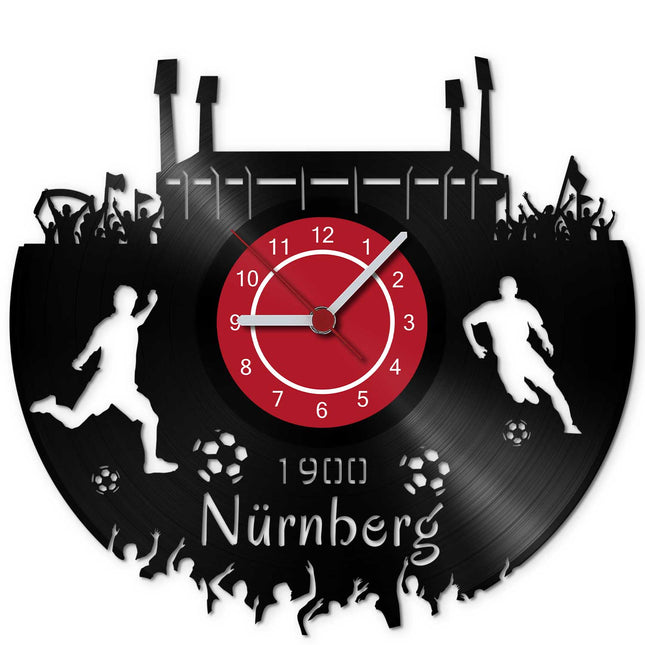 SEO. Fussball Wanduhr aus Vinyl Vereinsliebe Nürnberg - Linkreich