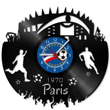 SEO. Fussball Wanduhr aus Vinyl Vereinsliebe Paris - Linkreich