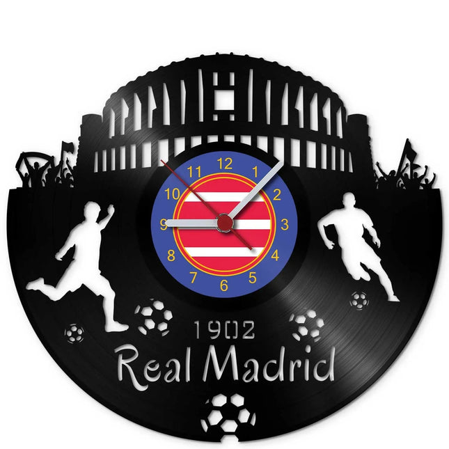 SEO. Fussball Wanduhr aus Vinyl Vereinsliebe Real Madrid - Linkreich