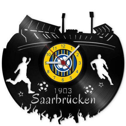 SEO. Fussball Wanduhr aus Vinyl Vereinsliebe Saarbrücken - Linkreich