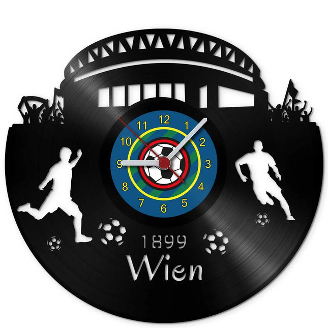 SEO. Fussball Wanduhr aus Vinyl Vereinsliebe Wien - Linkreich