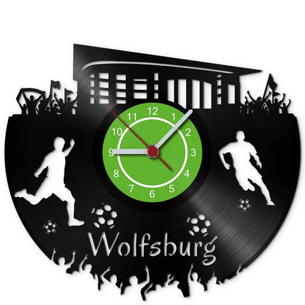 SEO. Fussball Wanduhr aus Vinyl Vereinsliebe Wolfsburg - Linkreich