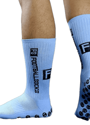 Fußballsocken – Rutschfestes Performance-Modell mit Pro Grip für Stabilität & Kontrolle - Baby Blau Linkreich