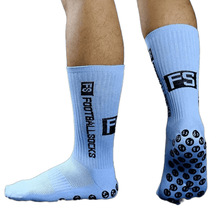 Fußballsocken – Rutschfestes Performance-Modell mit Pro Grip für Stabilität & Kontrolle - Baby Blau Linkreich