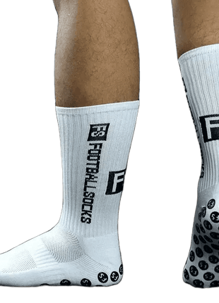 Fußballsocken – Rutschfestes Performance-Modell mit Pro Grip für Stabilität & Kontrolle - Weiß Linkreich