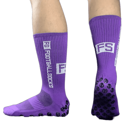 Fußballsocken – Rutschfestes Performance-Modell mit Pro Grip für Stabilität & Kontrolle - Lila Linkreich