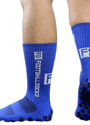 Fußballsocken – Rutschfestes Performance-Modell mit Pro Grip für Stabilität & Kontrolle - Blau Linkreich