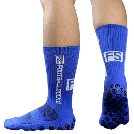 Fußballsocken – Rutschfestes Performance-Modell mit Pro Grip für Stabilität & Kontrolle - Blau Linkreich