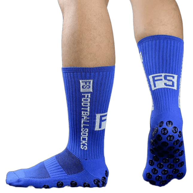 Fußballsocken – Rutschfestes Performance-Modell mit Pro Grip für Stabilität & Kontrolle - Blau Linkreich