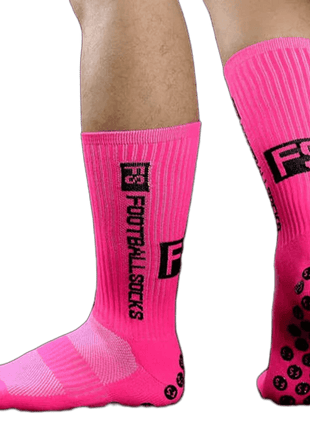Fußballsocken – Rutschfestes Performance-Modell mit Pro Grip für Stabilität & Kontrolle - Pink Linkreich