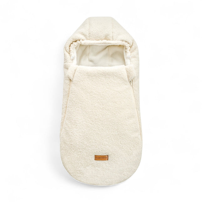 Winterfußsack Teddystoff Bouclé – für Kinderwagen & Autoschale