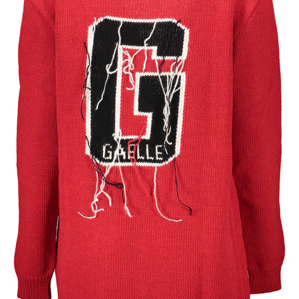GAELLE PARIS Cardigan Damen Rot – Langarm-Strickjacke mit Stickerei | Italienische Qualität