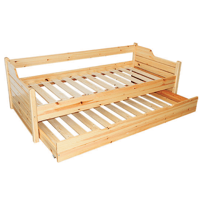SEO. Gästebett Einzelbett aus 1 mach 2 | Naturholz | 100% Bio - Kiefer Massivholz - Natur Linkreich