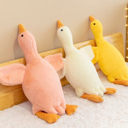 SEO. Gans Kuscheltier - 40 cm Ente Plüschtier weiches Gänse Stofftier - Rosa Linkreich