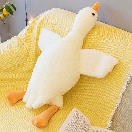 SEO. Gans Kuscheltier - 40 cm Ente Plüschtier weiches Gänse Stofftier - Weiß Linkreich