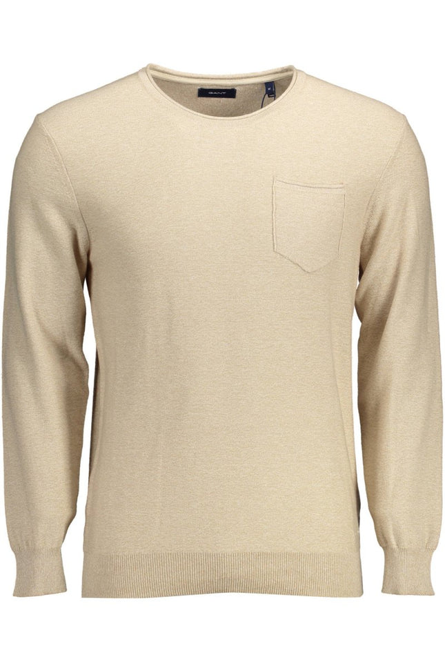 SEO. GANT Herren Pullover Beige – 100% Baumwolle mit Logo-Stickerei | soulluna.de - Beige Linkreich