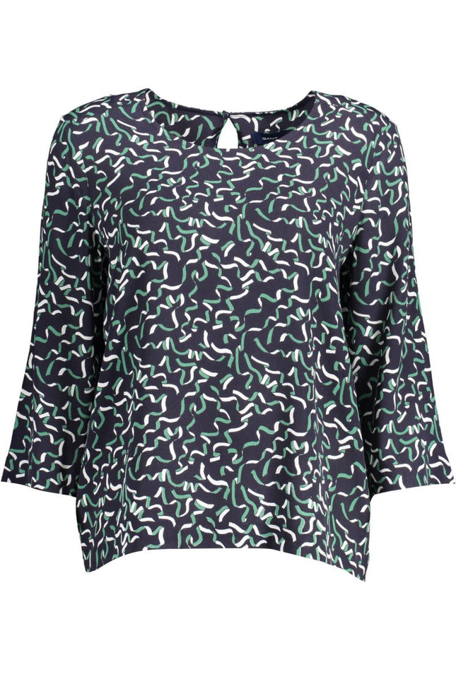 SEO. GANT Pullover Damen – Blauer Viskose-Pullover mit 3/4-Ärmeln für den Frühling - Blau Linkreich