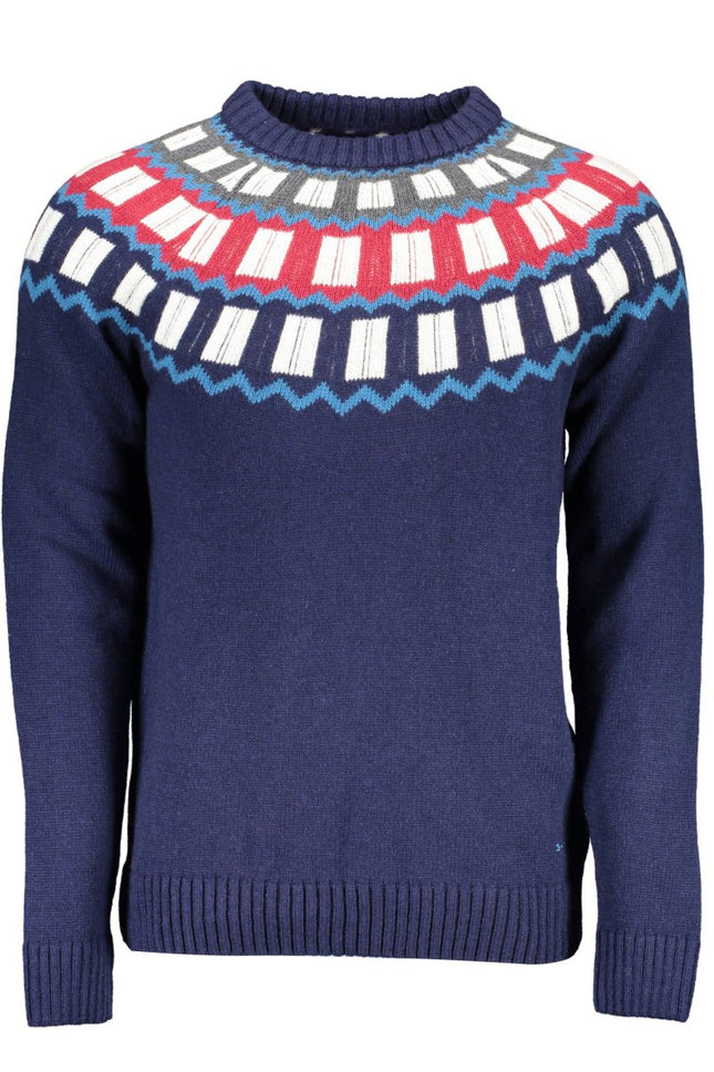 SEO. GANT Pullover Herren – Blauer Rundhalspullover mit Alpaca-Wolle für Herbst/Winter - Blau Linkreich
