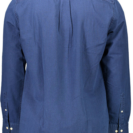 GANT Langarmhemd Herren Blau – Klassisches Baumwollhemd mit Button-Down-Kragen