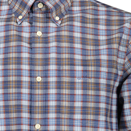 GANT Langarmhemd Herren – Blaues Regular Fit Hemd für Herbst/Winter