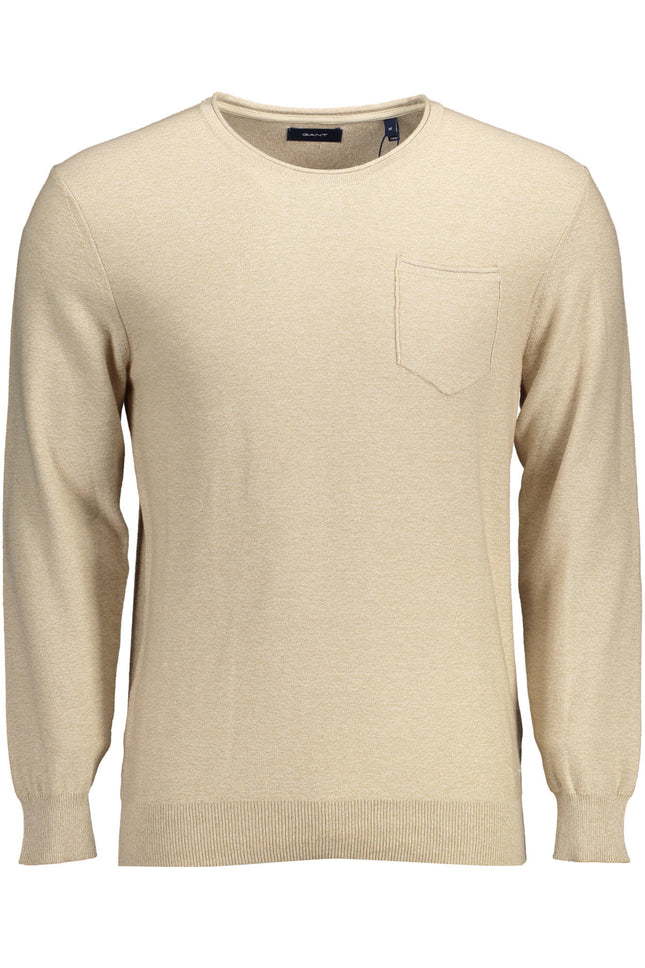 GANT Herren Pullover Beige – 100% Baumwolle mit Logo-Stickerei | soulluna.de