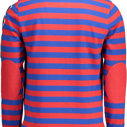 GANT Poloshirt Herren – Rotes Langarm-Shirt mit Kontrastdetails und Ellbogen-Patches