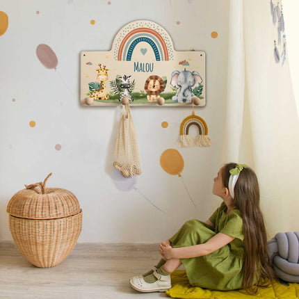 SEO. Garderobe fürs Kinderzimmer - Tiergruppe Safari - Linkreich
