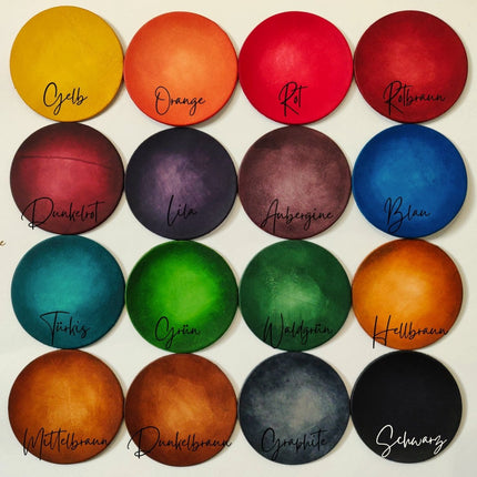 SEO. Garten - Werkzeuggürtel aus Leder – limitierte Herbstedition mit Blätterdruck | handgefärbt & individuell - Ahorn Linkreich