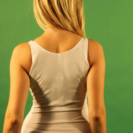 GAS Tank Top Damen Weiss – Schmale Schultertank aus Baumwolle für Sommer