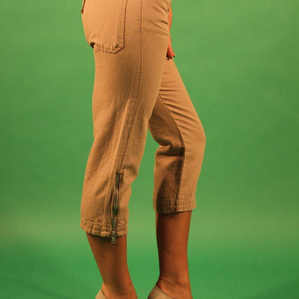 GAS Pinocchietto-Hose Damen – Beige Leinen-Baumwoll-Mix für Frühjahr/Sommer