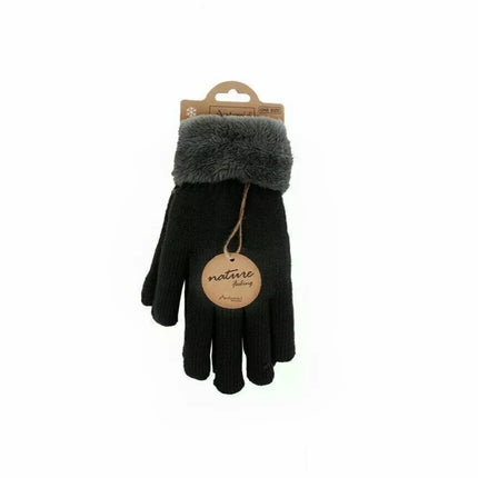Gefütterte Damen Strickhandschuhe » Teddy Winterhandschuhe » Fingerhandschuhe Super Soft