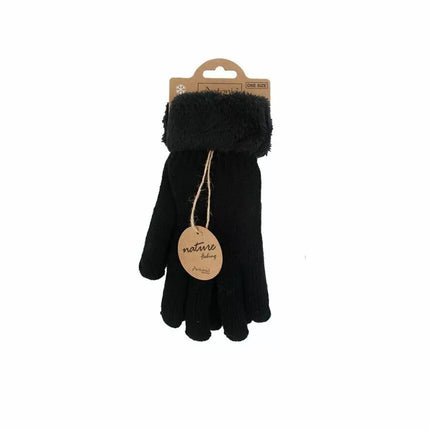Gefütterte Damen Strickhandschuhe » Teddy Winterhandschuhe » Fingerhandschuhe Super Soft