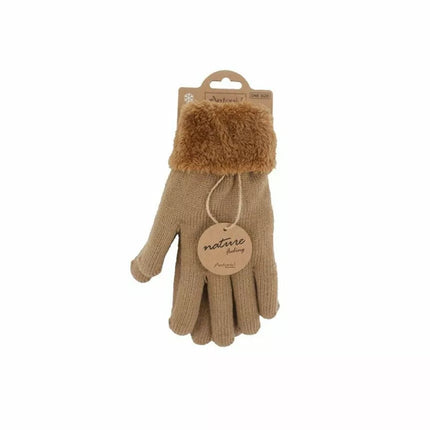Gefütterte Damen Strickhandschuhe » Teddy Winterhandschuhe » Fingerhandschuhe Super Soft