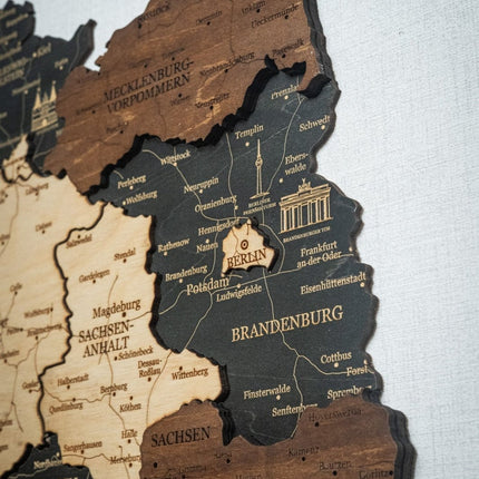 Germany 3D Wooden Map (3D Wooden Country Maps) kaufen bei Linkreich – Jetzt entdecken!