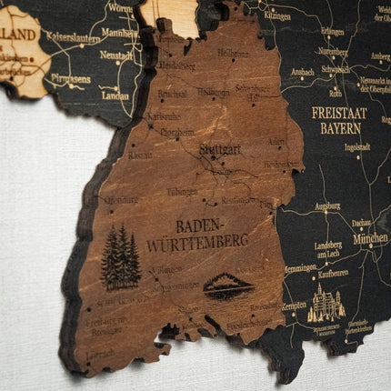 Germany 3D Wooden Map (3D Wooden Country Maps) kaufen bei Linkreich – Jetzt entdecken!