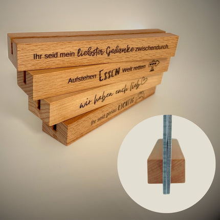 SEO. Geschenkset für Großeltern: liebevolles Frühstücksbrettchen - Set mit individualisierterem Halter in Geschenkverpackung - Linkreich