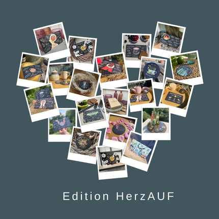 SEO. Geschenkset für Großeltern: liebevolles Frühstücksbrettchen - Set mit individualisierterem Halter in Geschenkverpackung - Linkreich