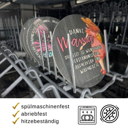 SEO. Geschenkset für Mama: Guten Morgen Frühstücksbrettchen, Untersetzer u.Halter, Ostergeschenk, Geschenk zur Geburt Mama - Set 1 Linkreich