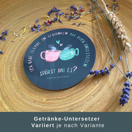 SEO. Geschenkset für Schwester: Frühstücksbrett, Halter & Untersetzer - Set 1 Linkreich