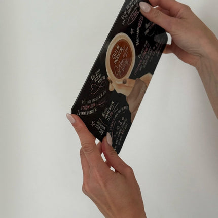 SEO. Geschenkset für Schwester: Frühstücksbrett, Halter & Untersetzer - Set 1 Linkreich