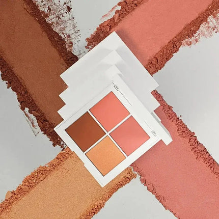 Gesichtspalette mit Bronzer, Highlighter und 2x Rouge – 4 seidig-weiche Nuancen - Linkreich