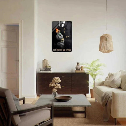Get rich or die trying - Leinwandbild Motivation (Canvas) kaufen bei Linkreich – Jetzt entdecken!