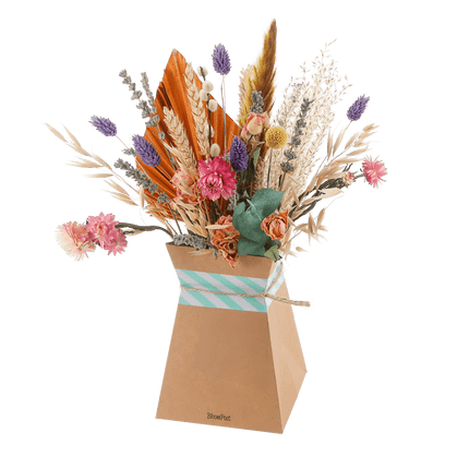 Getrocknete Blumen Pastel + faltbare Vase – Trockenblumenstrauß – Stilvolles Geschenk – Dauerhafte Dekoration – ca. 30 cm (Plant) kaufen bei Linkreich – Jetzt entdecken!