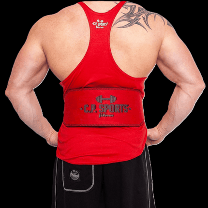 SEO. Gewichthebergürtel Amara Leder - Rot - C.P.Sports T4 - 5 - Extra Breit Linkreich